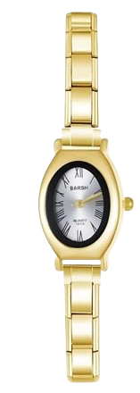 Reloj dorado ovalado