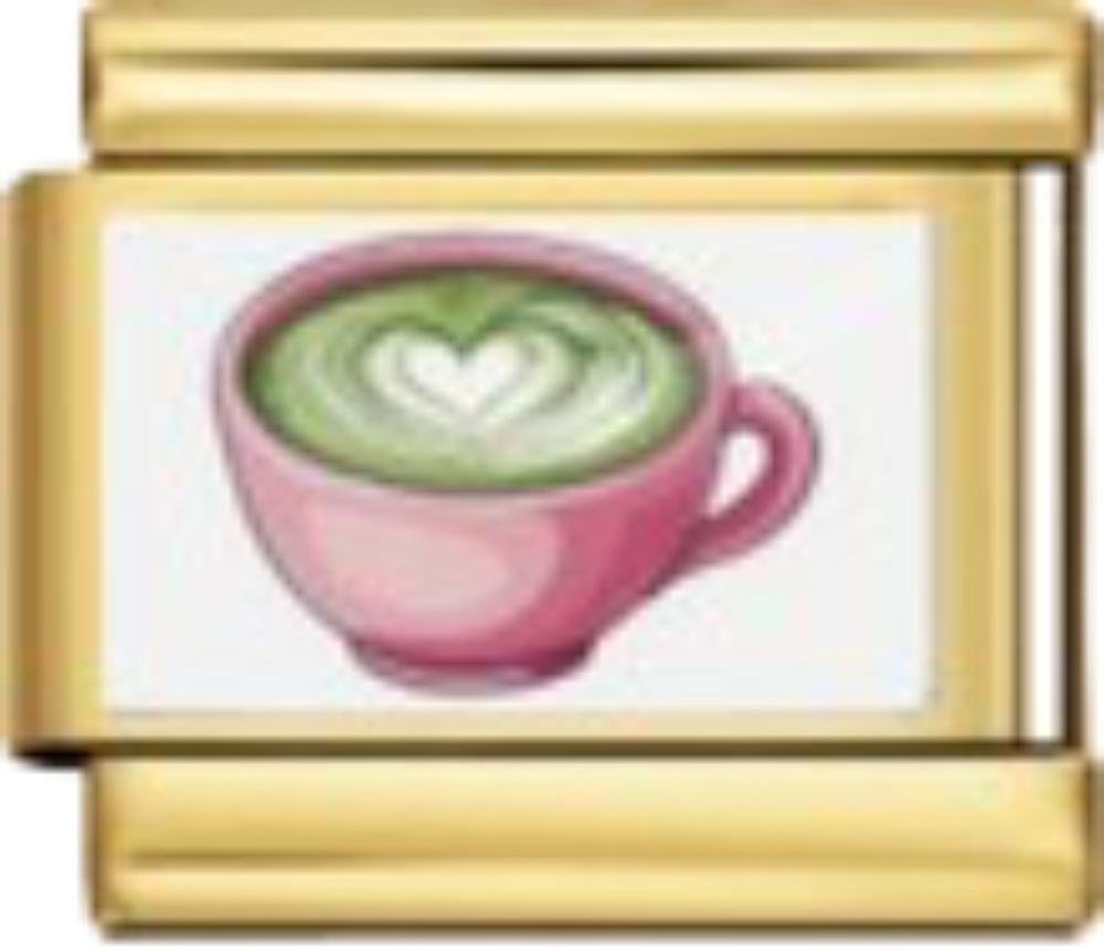 CHARM COMIDA MATCHA DORADO