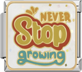 CHARM FRASE NEVER STOP GROWING
