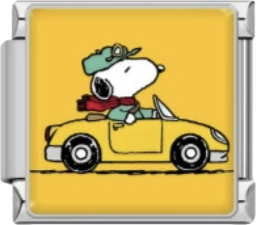 CHARM SNOOPY CARRO