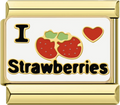 CHARM FRASE I LOVE STRAWBERRIES