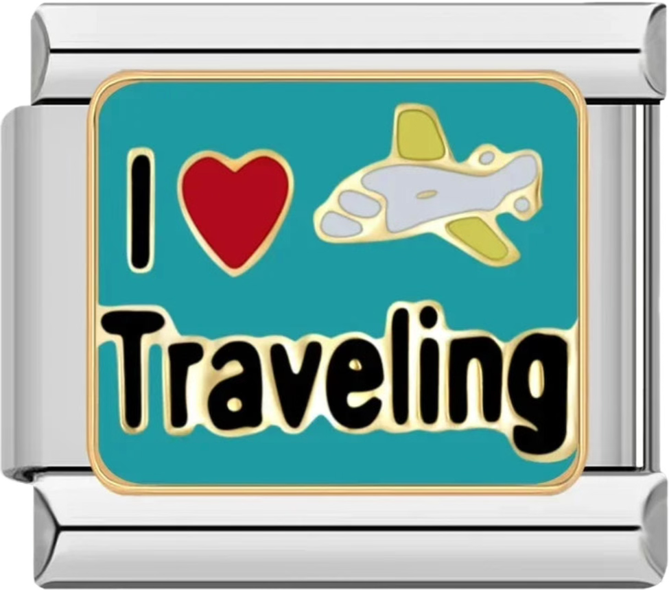 CHARM FRASE I LOVE TRAVELING