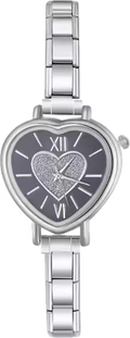 RELOJ CORAZON GRIS