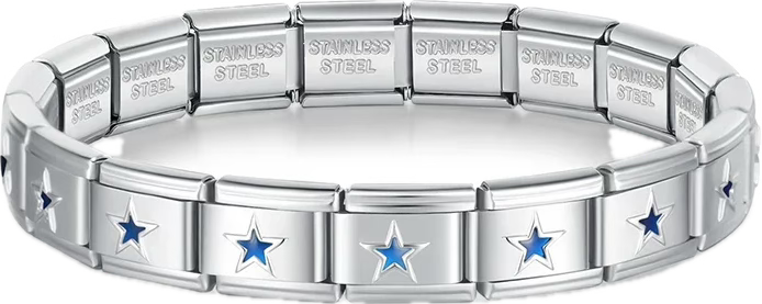 BRAZALETE PLATEADO ESTRELLAS