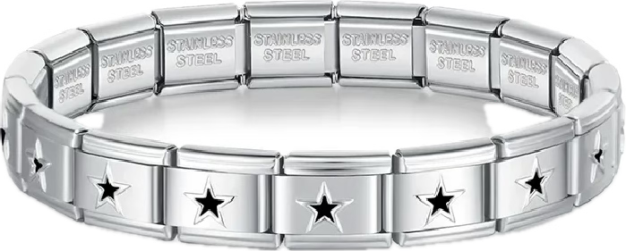 BRAZALETE PLATEADO ESTRELLAS