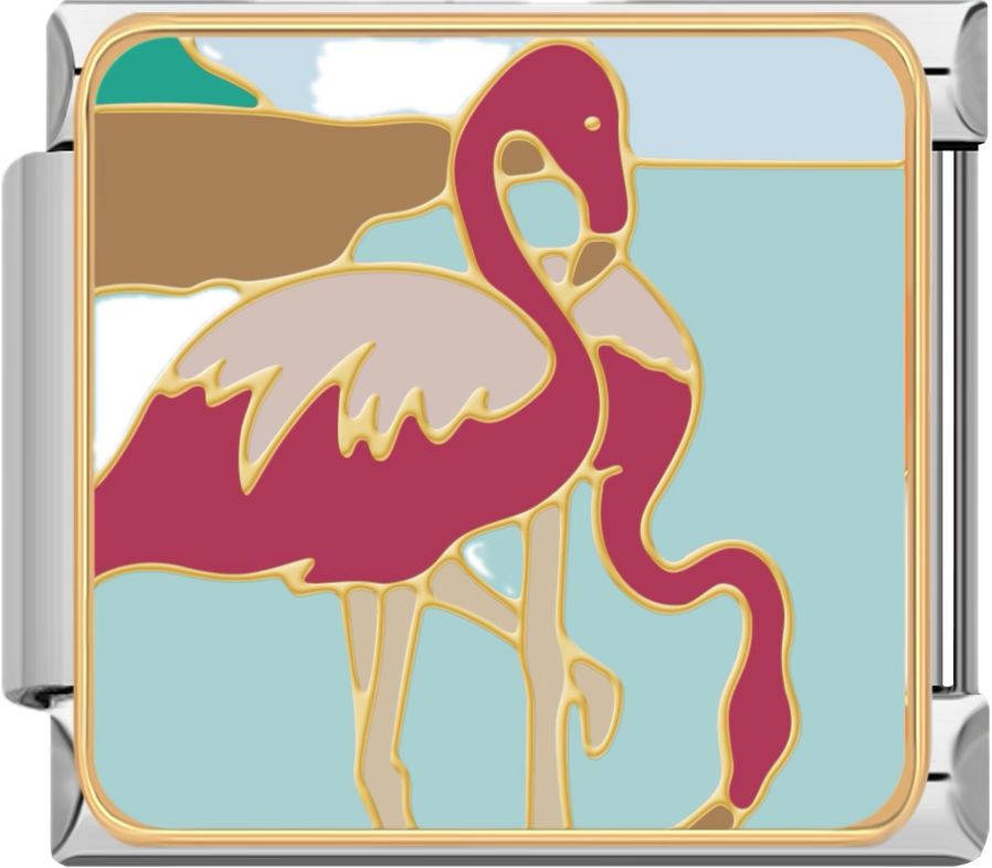 CHARM ANIMALES FLAMINGO