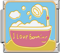 CHARM FRASE I LOVE BATHING