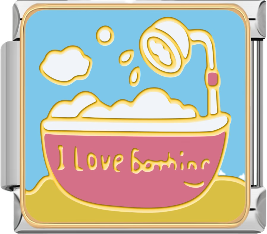 CHARM FRASE I LOVE BATHING