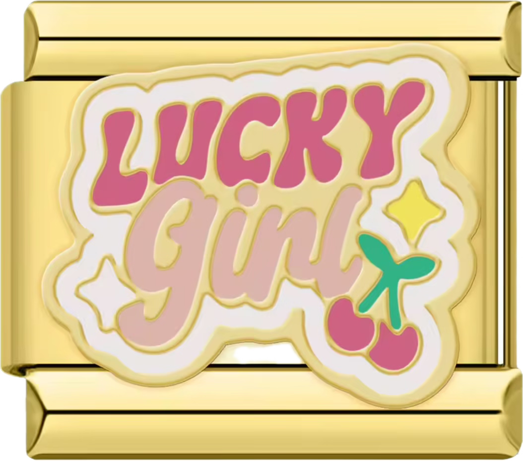 CHARM FRASE LUCKY GIRL