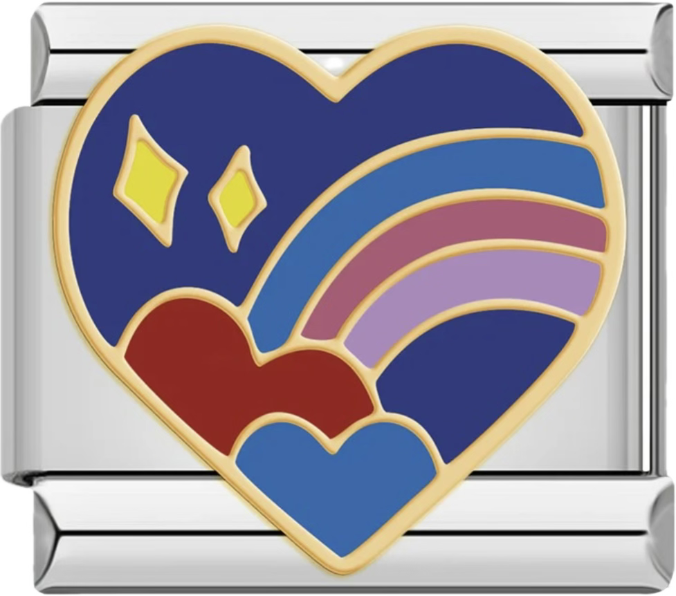 CHARM CORAZON ARCOIRIS