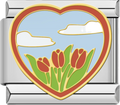 CHARM CORAZON TULIPANES