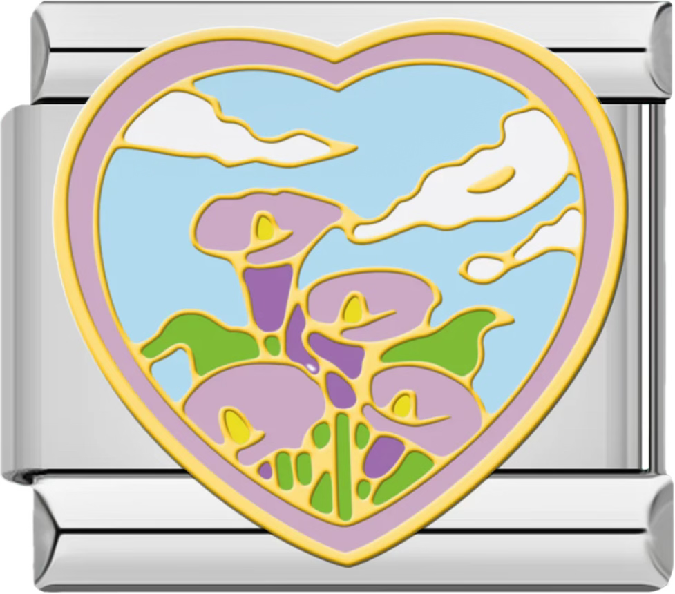 CHARM CORAZON LIRIOS