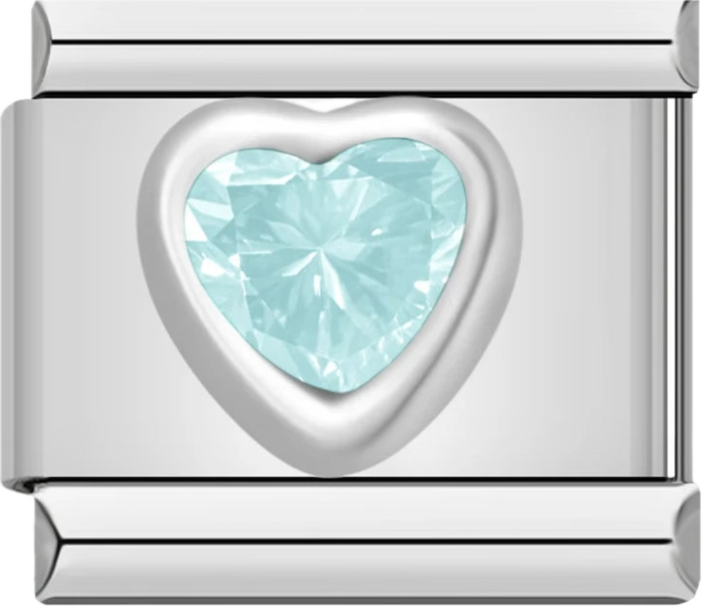 CHARM CORAZON CELESTE