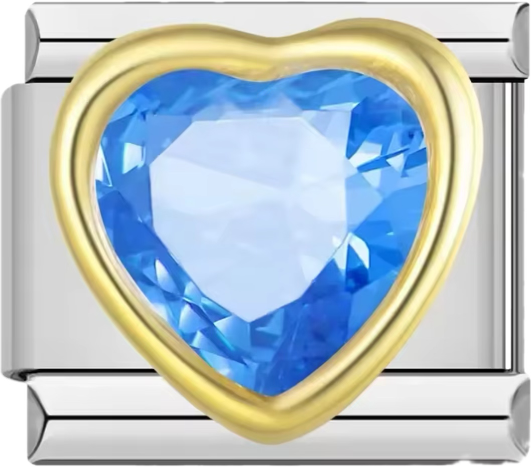 CHARM CORAZON AZUL 3D