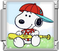 CHARM SNOOPY BASEBALL