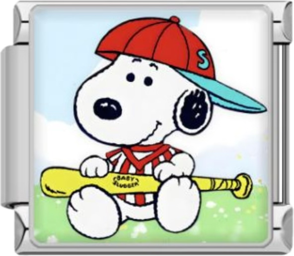 CHARM SNOOPY BASEBALL
