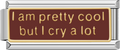 CHARM FRASE I AM PRETTY COOL BUT I CRY A LOT