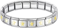 BRAZALETE PLATEADO CON DORADA