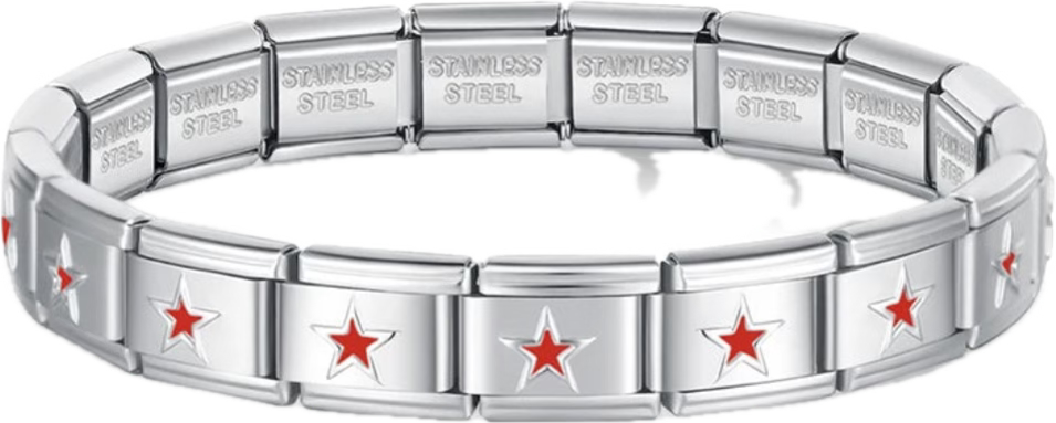 BRAZALETE PLATEADO ESTRELLAS
