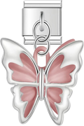 CHARM ANIMALES MARIPOSA COLGANTE  ROSADO PASTEL