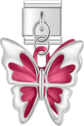 CHARM ANIMALES MARIPOSA COLGANTE FUCSIA