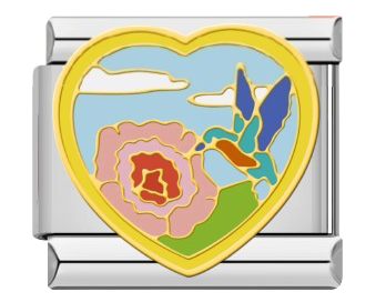 CHARM CORAZON COLIBRI