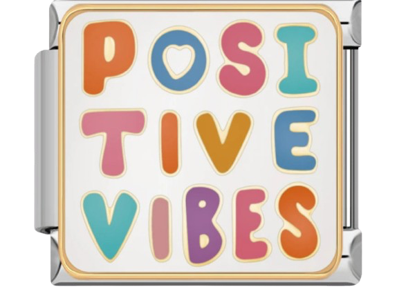 CHARM FRASE POSITIVE VIBES