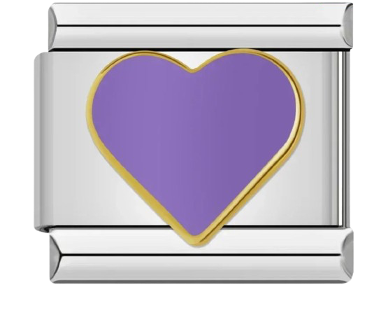 CHARM CORAZON MORADO