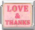 CHARM FRASE LOVE & THANKS