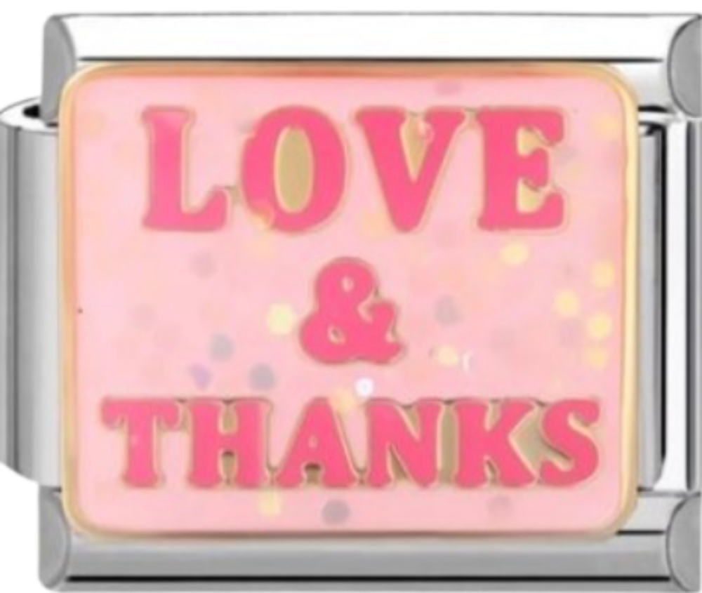 CHARM FRASE LOVE & THANKS