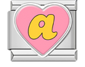 CHARM LETRAS CORAZÓN PLATEADO
