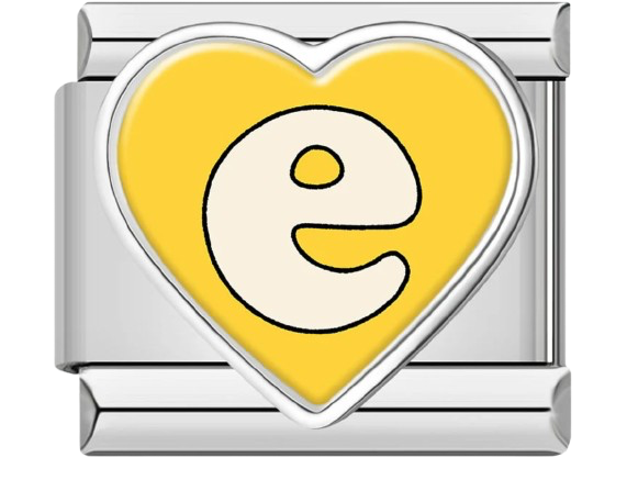 CHARM LETRAS CORAZÓN PLATEADO