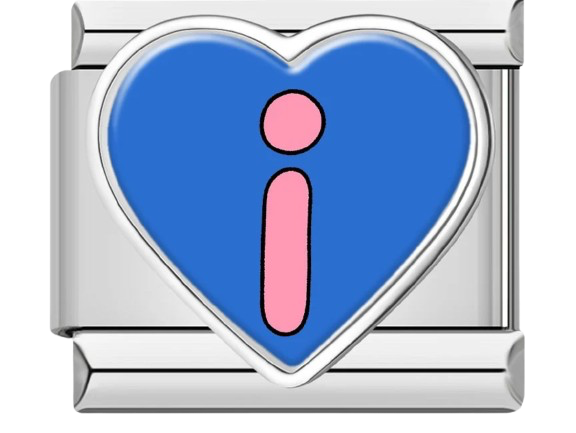 CHARM LETRAS CORAZÓN PLATEADO