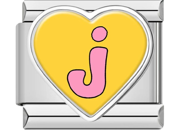 CHARM LETRAS CORAZÓN PLATEADO