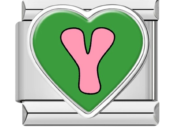 CHARM LETRAS CORAZÓN PLATEADO