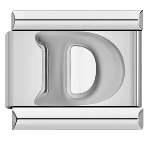 CHARM LETRAS  PLATEADO