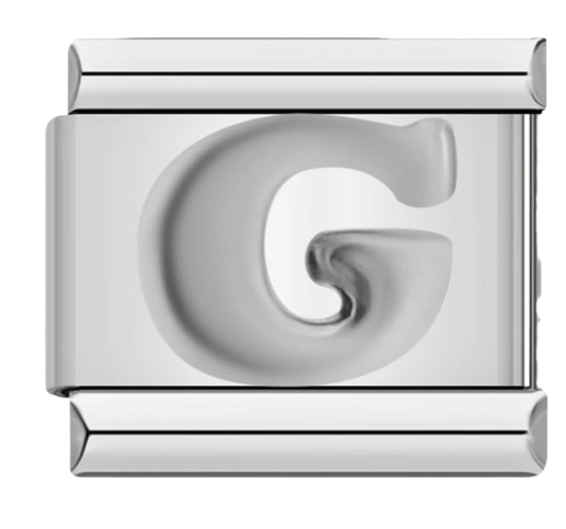 CHARM LETRAS  PLATEADO