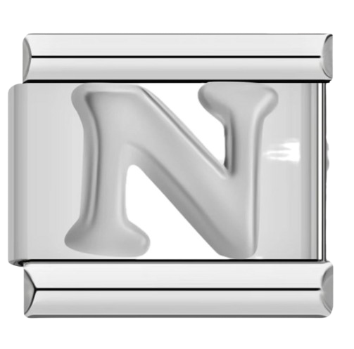 CHARM LETRAS  PLATEADO