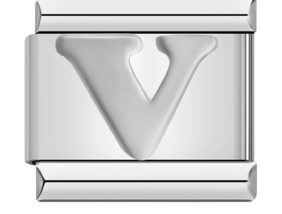 CHARM LETRAS  PLATEADO