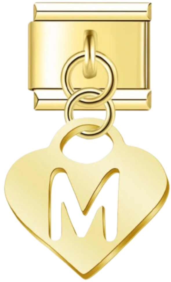 CHARM LETRAS COLGANTES DORADAS