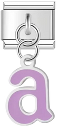 CHARM LETRAS COLGANTES PLATEADA CON COLOR
