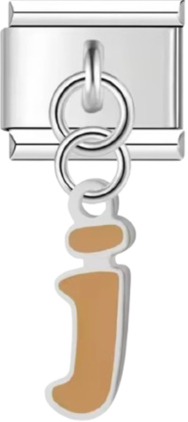 CHARM LETRAS COLGANTES PLATEADA CON COLOR