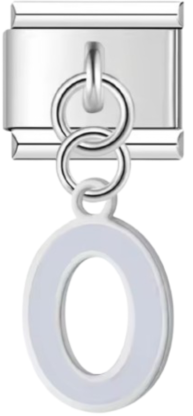 CHARM LETRAS COLGANTES PLATEADA CON COLOR