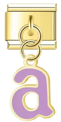 CHARM LETRAS COLGANTES DORADO CON COLOR