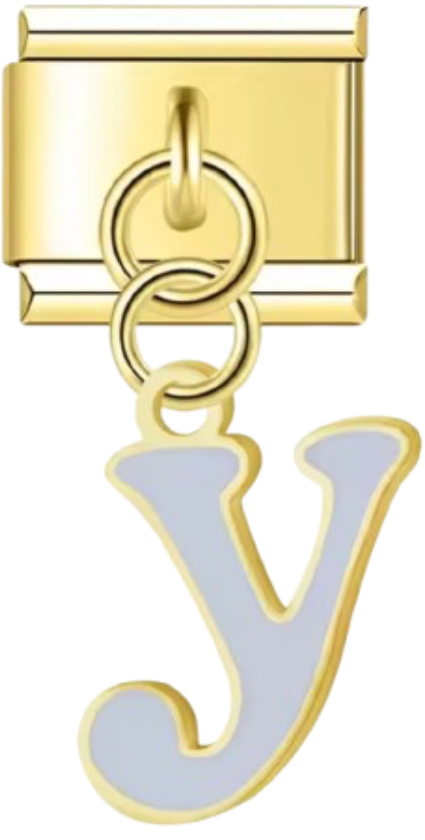 CHARM LETRAS COLGANTES DORADO CON COLOR