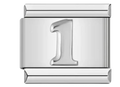 CHARM NÚMERO PLATEADO