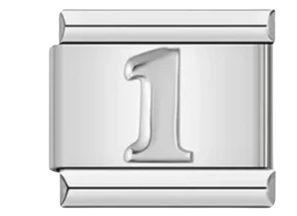 CHARM NÚMERO PLATEADO