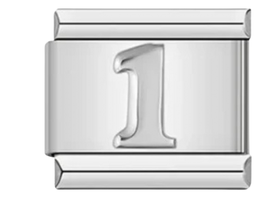 CHARM NÚMERO PLATEADO