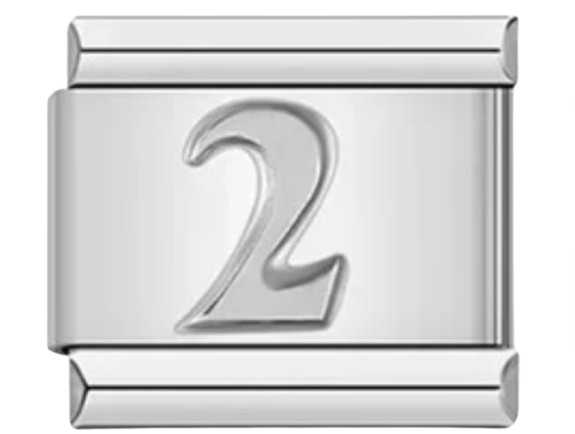 CHARM NÚMERO PLATEADO