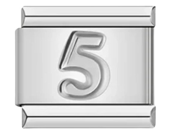 CHARM NÚMERO PLATEADO